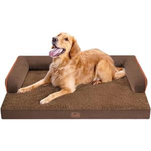 Large Dog Bed Orthopedic Washable - Beds Bolster - Medium XL XLarge Big Dogs - Memory Foam Couch Sofa - Waterproof with Removable Cover