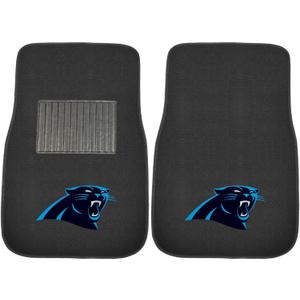 FANMATS NFL Unisex-Adult 2-Piece Embroidered Team Logo Car Mat Set (17"x25.5", Black)