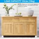 4 x PATIKIL 1" Rigid Caster Wheels, 4 Pack Silent Fixed Plate Casters with M4 Screws Load Capacity 33Lbs for Furniture Workbench Cart Trolley One Direction Rolling, White(NO Brake)