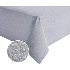 NLMUVW Rectangle Vinyl Tablecloth 100% Waterproof Oil Proof Spill Proof PVC Table Cloth Wipe Clean Table Cover for Kitchen Dining Picnic, 54 x 84 inch, Grey