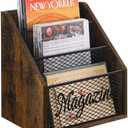 YINMIT Magazine Holder, Stepped 3 Tier Magazine Rack Floor, Magazine Storage Basket, Folder Organizer Bin for Magazines,Books,Newspapers,Tablets
