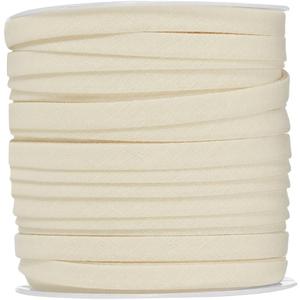 YELARXI Double Fold Bias Tape for Sewing, Quilt Binding Cotton Bias Tape Double Fold 1/4 Inch 25 Yards Fit for Hemming Seaming DIY Crafts Piping - (Beige)
