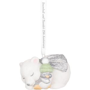 Hallmark Keepsake Christmas Ornament 2025, 25th Anniversary Snowball and Tuxedo, Porcelain, Gifts for Animal Lovers