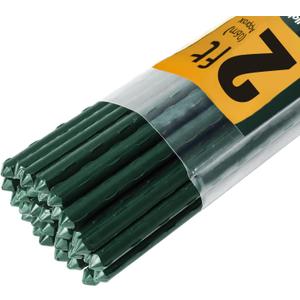 Jollybower 30pcs Steel Plant Stakes 2 Feet,Sturdy Plant Sticks, Plastic Coated Metal Garden Stakes Supports Climbing for Tomato, Bean, Flowers, Tree Potted