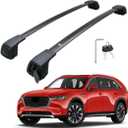 Upgraded Roof Racks for 2024 2025 Mazda CX-90 CX90 PHEV Roof Rack Cross Bars Luggage Rail Carrier Anti Theft Lockable Black Accessories