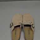 Genuine Suede Clogs for Women Men Soft Cork Footbed Leather Mules Comfort Potato Shoes with Arch Support (7.5-8 Women/6-6.5 Men, Taupe)