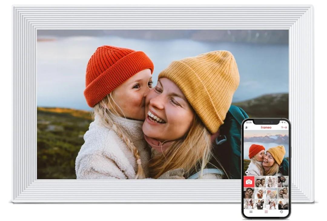 Digital Picture Frame, 10.1 inch Frameo Digital Frame WiFi, 1280 * 800 IPS HD Touchscreen, 32GB Storage, Instant Share Pictures Video, Smart Photo Frame Electronic, Gifts for Mom, House Warming