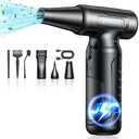 Electric Air Duster - 33,0000 RPM High-Speed Compressed Air Blower Gun, Rechargeable Mini Turbo Jet Fan Cordless for Keyboard, PC, Car, Home & Outdoor Cleaning Dust, Replaces Compressed Air Cans, Model: A20250207