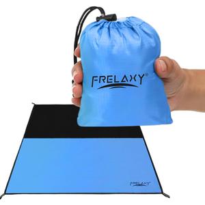 Frelaxy Pocket Picnic Blanket, Waterproof Blanket for Beach Festival | Lightweight compact design, Multi-use outdoor blanket, Waterproof & sandproof material, Easy to carry, Picnic, Camping, Size 67x55