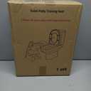 Primlect Potty Training Seat, 2-in-1 Toddler Toilet Seat with Step Stool, Ultra-Stable Potty Chair Attachment, Adjustable Seat and Step Ladder, Non-Slip Design, Splash Guard for Boys and Girls(Grey) (Gray)