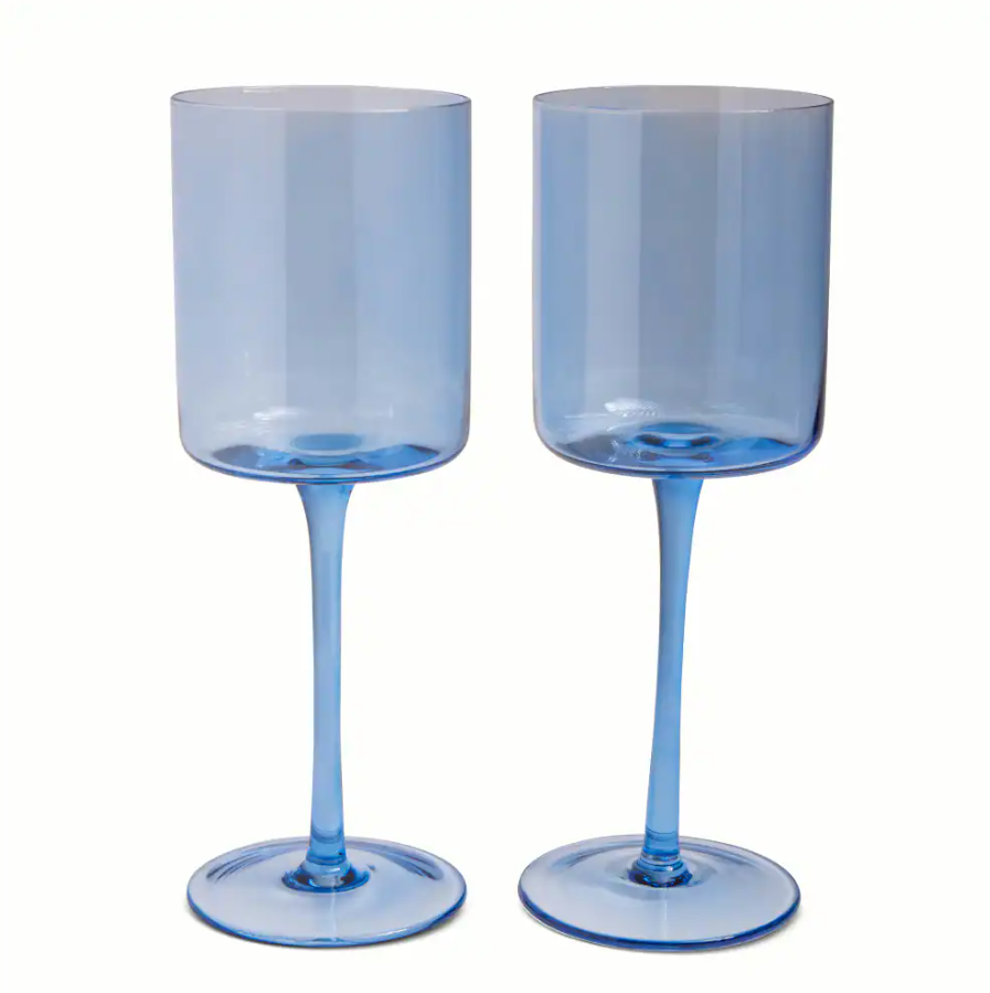 Core Home Wine Glass Set- Blue - 2 Pack - 14 oz