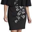 London Times Women's Easy Feminine Polished Capelet Cover Up Occasion Guest of Event, Size 16