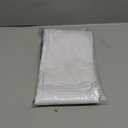 WdFour Small French Door Curtains with Silky Feel Easy Installed Tricia Door Panels,Front Door Sidelight Curtain Tie up Shade, Washable Curtain 25W x 40L Inch Bleach White, 1 Panel