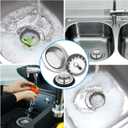 Mudder 3 Pcs Kitchen Sink Drain Strainer and Stopper Stainless Steel Garbage Disposal Plug with Handle Universal Anti-Clogging Kitchen Sink Filter Sieve Basket Strainer (Silver)