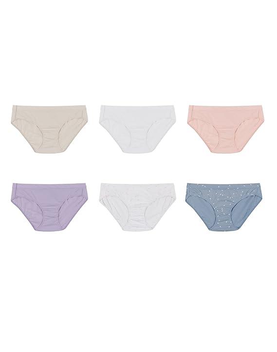 Hanes Women's Pure Comfort Hipster 6Pack (Size 6, Assorted)