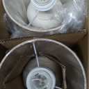 Sucolite Small 11.8'' Table Lamps Set of 2, Bedside Nightstand Lamps for Bedroom Kids Room, Cute Desk Lamps with Studded Texture Base for Reading Nursery Living Room Office, White & Beige