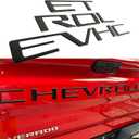 Tailgate Insert Letters Compatible with Chevy Silverado 2019 2020 2021 2022 2023 2024 2025 3D Emblems Badge with Strong Adhesive Matte Black