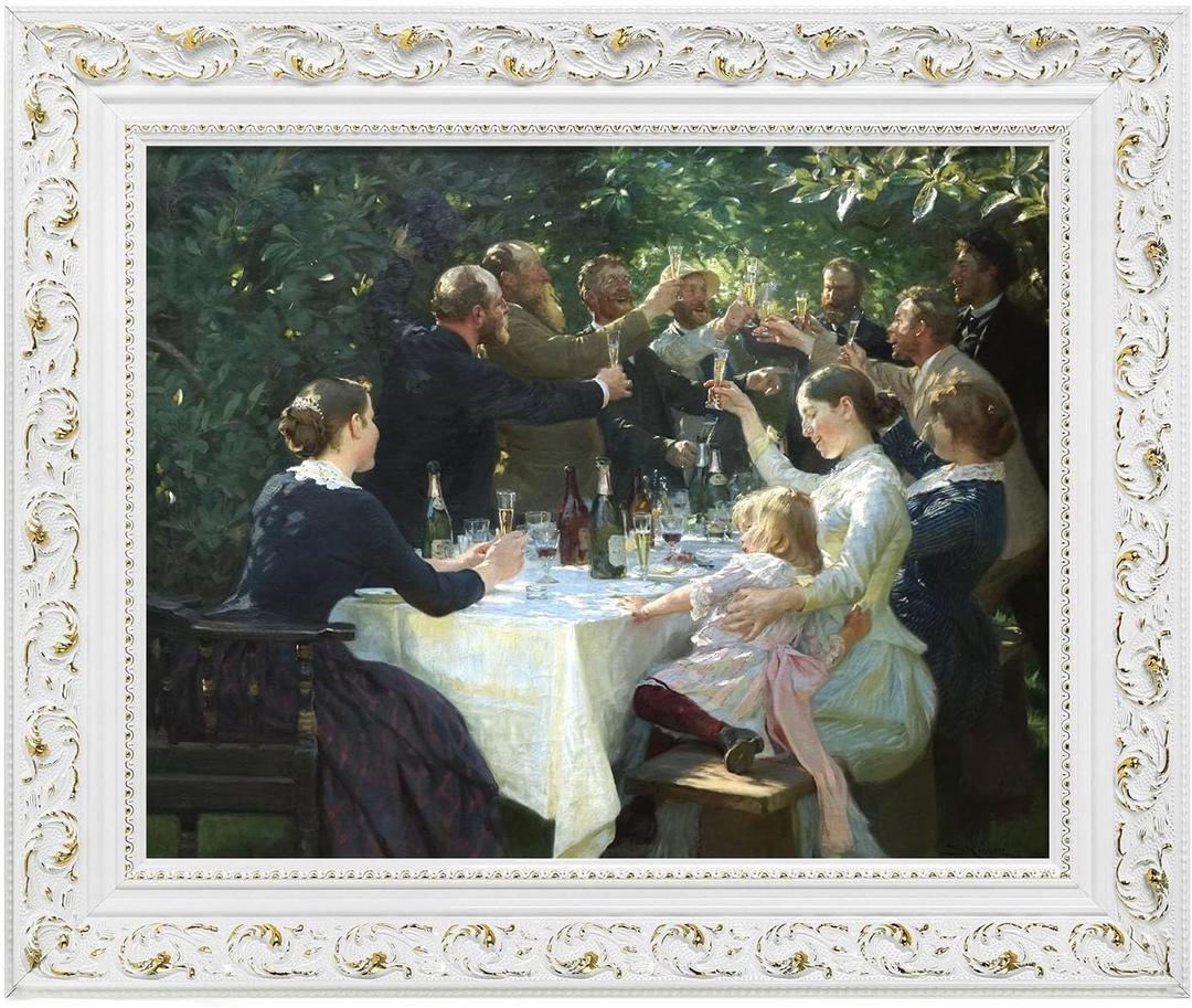 Wood Ornate Canvas Frame for 30x40 Oil Paintings Art Prints,White
