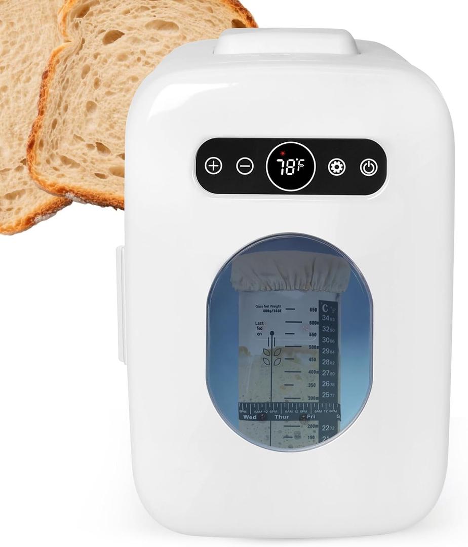 Sourdough Home with Window, Sourdough Starter Home with 41-122F Accurate Temperature Control, 10L Large Capacity, Energy-Saving & Quiet Operation, Great for Making & Storing Sourdough Starter