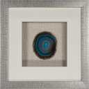 Huji Blue Agate Slice Shadow Box Wall Décor (2 Piece Set), 11.8h X 11.8w X 2d