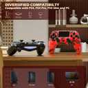 KDYGPDCT 2 Pack Wireless Controller for PS4,Remote Controller with 6-Axis Motion Sensor, Sensitive Touch Pad, Built-in Speaker & Headphone Jack, Compatible with PlayStation 4/Pro/Slim/PC