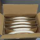 AmorArc Ceramic Dinner Plates Set of 6, 10.25 Inch Stoneware Plates for Kitchen,Modern Flat Dinnerware Dishes Set,Microwave& Dishwasher Safe, Scratch Resistant-Beige
