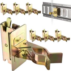 6pcs Fengone E-Track Tool Holders Tool Stabilizer for E-Track Enclosed Trailer Keep Rakes, Shovels, Broom E Track Tool Holder Hanger for E-Track Accessories Enclosed Trailer Accessories Zinc Coated