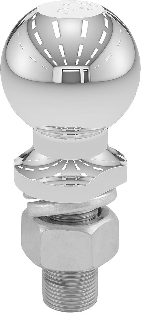 CURT 40007 Chrome Trailer Hitch Ball, 10,000 lbs, 2-5/16-Inch Diameter, 1 x 2-1/4-Inch Shank