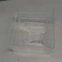 Geelin 6 Pack Acrylic Risers for Display Acrylic Cube Boxes Risers Display Stands with Hollow Bottoms Decorative Stand for Jewelry Candy Table Decor 6 Sizes(Gold,3 to 8 Inch,Square)