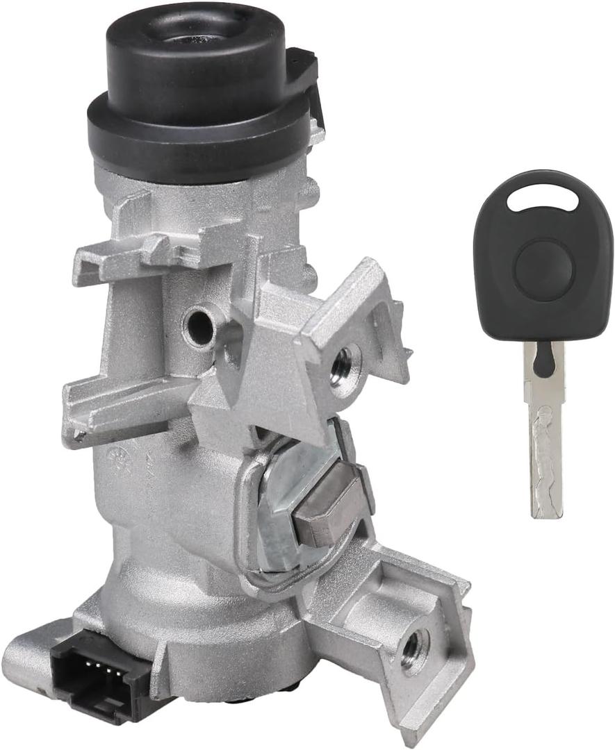 Ignition Starter Switch Lock Cylinder Compatible with VW Jetta Golf Ti-guan 2004-2011, Au-di A3 TT R8 2003-2013, Replace 5Q0905865A 1K0905851B 1K0905865