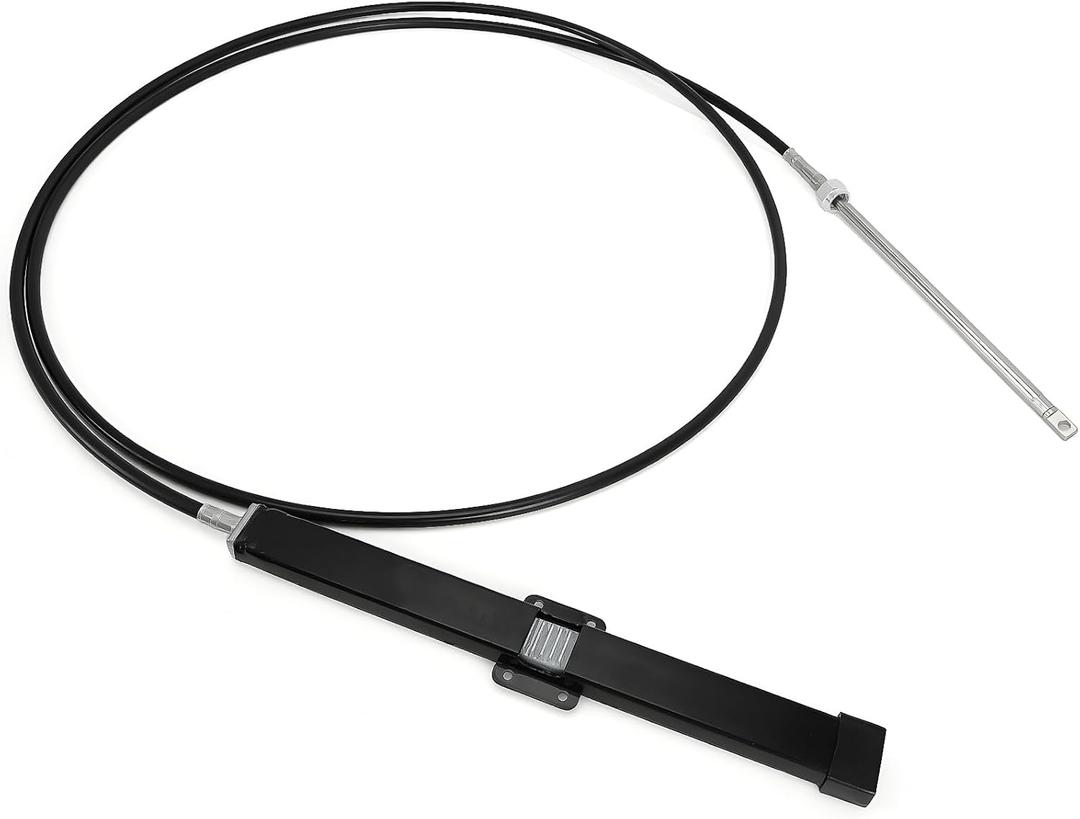 12FT 14FT 15FT 18FT 19FT Mechanical Rack & Pinion Steering Cable SSC134XX, Back Mount Rack Single Cable Compatible with Seastar SH5210P, SH5230P, SB39526P, SB39544P, SS14115 SS15115