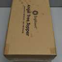 Christmas Tree Topper Angel with Lights, Xmas Tree Toppers Decorations Ornament with White Feather Wings, Plug-in Christmas Tree Angel Treetop for Indoor Office Holiday