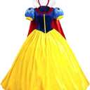 Baycon Halloween Classic Deluxe Princess Costume Adult Queen Fairytale Dress Role Cosplay for Adult (Large)