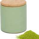 Artcome Ceramic Matcha Powder Container with Bamboo Lid - Airtight & Stylish for Matcha Storage