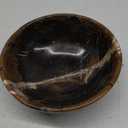 Gusto Nostro 8" Luxury Black Marble Decorative Bowl for Coffee Table - Elegant Decorative Fruit Bowl for Kitchen Counter - Heavy Stone Entryway Catch All for Keys, Potpourri Holder Centerpiece, Medium (Black and Gold)