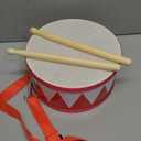 Kids Drum Set,8 in Wooden Toy Drum Set,Educational Baby Musical Toys Drum with Adjustable Strap 2 Drumsticks,Sensory Musical Instrument Drum Toy for Toddler Boys & Girls Gift(Red) (Red Triangle Style)