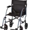 NOVA Medical Products Ultra Lightweight Transport Chair, Blue