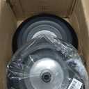 10" x 2.5" Flat Free Solid Rubber Tires 10 Inch Hand Truck Solid Wheels Replacement with 5/8" Axles, 8 Spacers 4 Pins for Hand Trucks, Wheelbarrows, Dolly Trolleies, 2 Packs