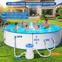 AGPTEK 800 GPH Pool Filter Pump for Above Ground Pools, Water Circulation Cartridge Pump with GFCI Safety Protection, 24ft Long Cord ETL Certified Cartridge Filter Pump,10-15ft Frame & Inflatable Pool