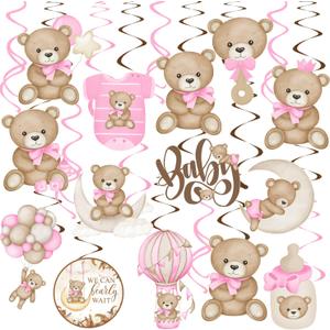 Bear Baby Shower Party Hanging Swirls We Can Bearly Wait Ceiling Streamers Bear Baby Shower Decorations 20Pcs We Can Bearly Wait Baby Shower Hanging Decorations for Girls Bear Birthday Party Supplies Bear Baby Shower Party Hanging Swirls We Can Bearly Wait Ceiling Streamers Bear Baby Shower Decorations 20Pcs We Can Bearly Wait Baby Shower Hanging Decorations for Girls Bear Birthday Party Supplies