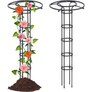 Garden Obelisk Trellis for Climbing Plants, 70.9inch Decorative Vertical Metal Umbrella Trellis Tower Frame Outdoor Flower Support Cage Climbing Stand Rack for Vines Rose