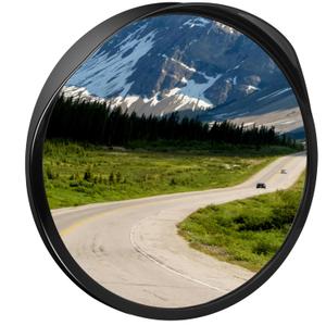 Convex Safety Mirror " , Outdoor Security Mirror Extends View with Adjustable for Bracket, Warehouse, Parking, Garage, Office, Home, Factory, 24in with brim