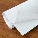Shelf Liners 14 in x 20 ft Self-Adhesive EVA Drawer Mats, Cupboard Protector, Kitchen Cabinet Lining Fridge Liner (White Flat Dot, 35.6x610cm)