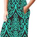 AUSELILY Maxi Dresses for Women 2026 Lace Short Sleeve V Neck Wrap Long Dress with Pockets (M)