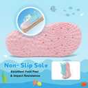 Barerun Toddler Water Shoes Barefoot Kids Water Shoes Boys Girls Aqua Socks Quick-Dry Breathable Toddler Sandals Slip on Indoor Outdoor Walking Shoes for Beach Swim Pool (4.5-5 Toddler, Pink Blue)