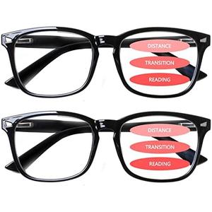SIGVAN Progressive Multifocal Computer Glasses Women Men Blue Light Blocking Reading Glasses Spring Hinge Readers (2 Black, 2.75) SIGVAN Progressive Multifocal Computer Glasses Women Men Blue Light Blocking Reading Glasses Spring Hinge Readers (2 Black, 2.75)