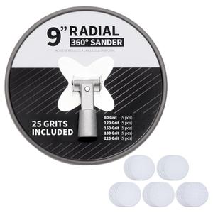 Precision Defined 9-Inch Hook & Loop Sandpaper Pack Orbital Sander Pads, Drywall Sanding Screens, Aluminum Oxide Sandpaper (80, 120, 150, 180, 220) for Wood, Drywall