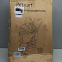 Pet Stroller for Small & Medium Pets, 3-in-1 Dog Stroller with Detachable Carrier & Car Seat, 50 lbs Capacity for 1 Medium or 2 Small Pets, Aluminum Frame, Spring Damping System, Dual Brake, Grey