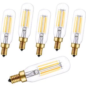 CREATE BRIGHT E12 Dimmable LED Bulb 80W Equivalent Small Candelabra Classic T6 T25 Ceiling Fan Light Bulbs Daylight White 5000K,6 Pack