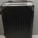 Carry-on Luggage with Cup Holder & USB Charging Port, Hard Side Luggage with Spinner Wheels, Lightweight Luggage for Travel, Business (Black, Carry-On 20-Inch)